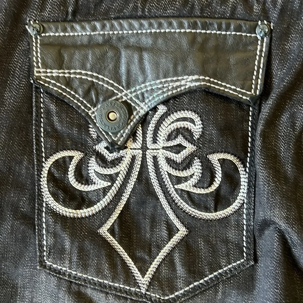 Vintage Affliction 100% cotton baggy jeans 40x34 - Picture 10 of 13